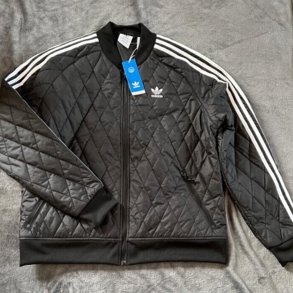 NEW MEN'S ADIDAS ORIGINALS SUPERSTAR QUILTED PADDED JACKET SIZE MEDIUM H11439